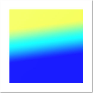 blue yellow green texture art Posters and Art